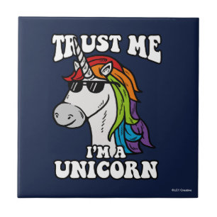 Geloof me, ik ben een Unicorn Tegeltje
