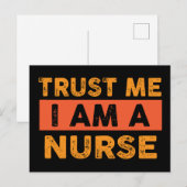Geloof me, ik ben een verpleegster briefkaart (Voorkant / Achterkant)
