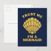 Geloof me, ik ben een Zeemeermin. Briefkaart (Voorkant / Achterkant)