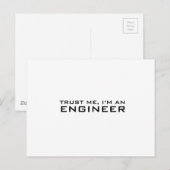 Geloof me, ik ben ingenieur briefkaart (Voorkant / Achterkant)
