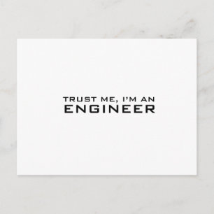 Geloof me, ik ben ingenieur briefkaart