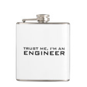 Geloof me, ik ben ingenieur heupfles (Voorkant)