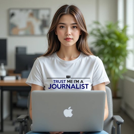 GELOOF ME, IK BEN JOURNALIST Tri-Blend SHIRT