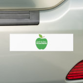 Geloof me, ik ben leraar-groene Apple Bumpersticker (Op auto)