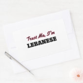 Geloof me, ik ben Libanees Rechthoekige Sticker (Envelop)