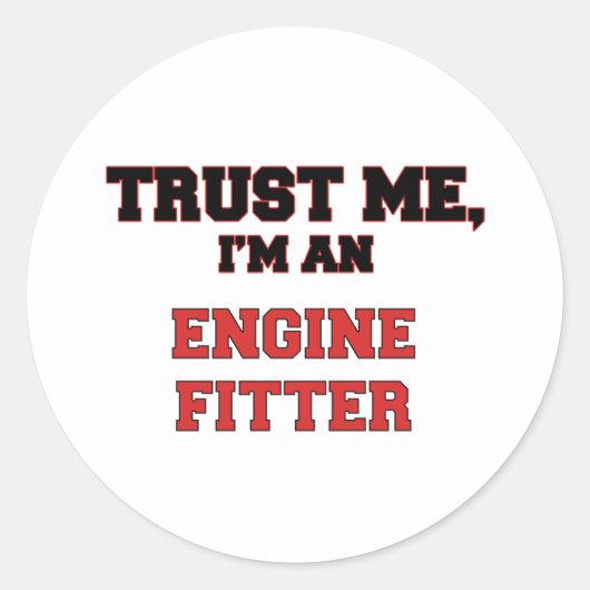 Geloof me, ik ben mijn motor fitter ronde sticker (Voorkant)