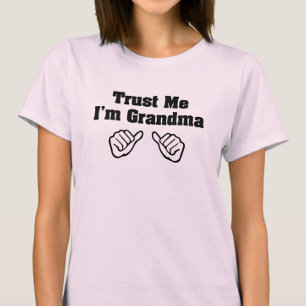 Geloof me ik ben oma roze grappig shirt