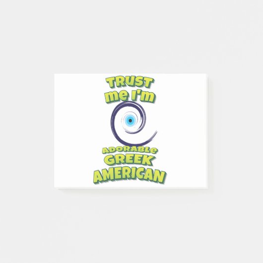 Geloof me, ik ben Schattig Grieks-Amerikaans boze Post-it® Notes (Voorkant)