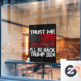 Geloof me, ik ben terug Trump 2024 Raamsticker