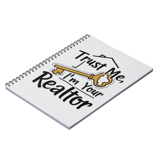 Geloof me, ik ben uw makelaar - makelaar notitieboek (Linkerzijde)