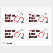 Geloof me, ik ben verpleegster Funny Stickers Labe (Vel)