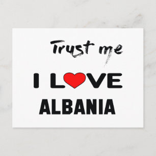 Geloof me, ik hou van Albanië Briefkaart
