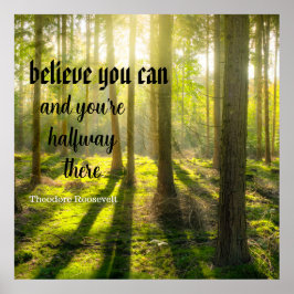 Geloof me. Inspirerend bericht, bewerkbaar. Poster