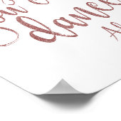 Geloof me, je kunt roos goudglitter Teken dansen Poster (Hoek)