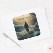 Geloof me - Jezus Christus citaat Christelijk gelo Vierkante Sticker (Envelop)