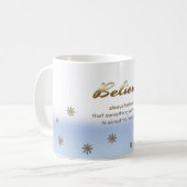 Geloof me. Kerstcadeau Koffiemok (Voorkant links)