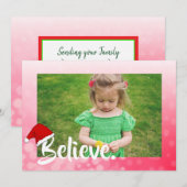 Geloof me, kerstfoto voor feestdag feestdagenkaart (Voorkant / Achterkant)