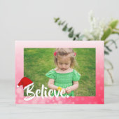 Geloof me, kerstfoto voor feestdag feestdagenkaart (Staand voorkant)