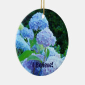 Geloof me. Kerstornament Blue Hydrangeas Keramisch Ornament (Rechts)