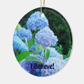 Geloof me. Kerstornament Blue Hydrangeas Keramisch Ornament (Links)
