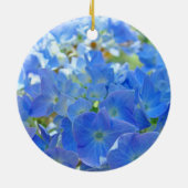 Geloof me. Kerstornament Blue Hydrangeas Keramisch Ornament (Achterkant)