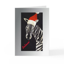 Geloof me! kerstZebra met Red Santa Hat