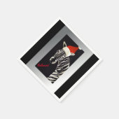 Geloof me! kerstZebra met Red Santa Hat Servet (Hoek)