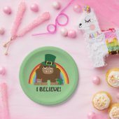 Geloof me. Leprechaun Bigfoot Papieren Bordje (Feest)