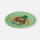 Geloof me. Leprechaun Bigfoot Papieren Bordje (Gekanteld)