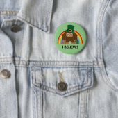 Geloof me. Leprechaun Bigfoot Ronde Button 5,7 Cm (In situ)