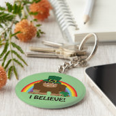 Geloof me. Leprechaun Bigfoot Sleutelhanger (Zijkant)