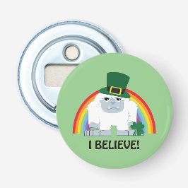 Geloof me. Leprechaun Yeti Button Flesopener