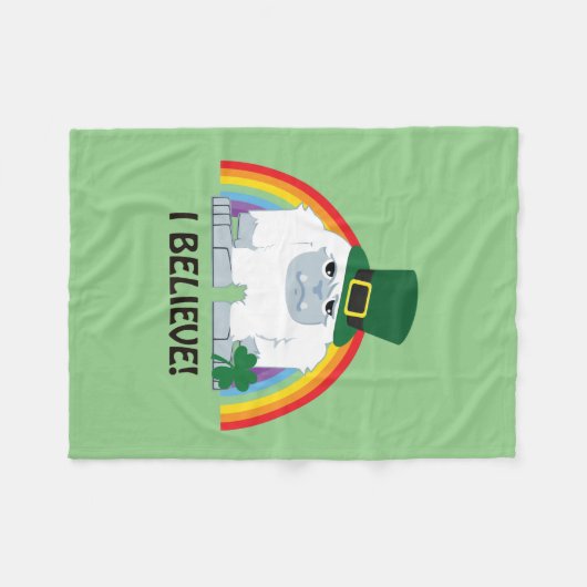 Geloof me. Leprechaun Yeti Fleece Deken (Voorkant (Horizontaal))
