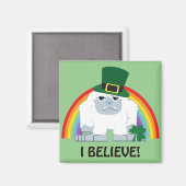 Geloof me. Leprechaun Yeti Magneet (Voorkant / Achterkant)