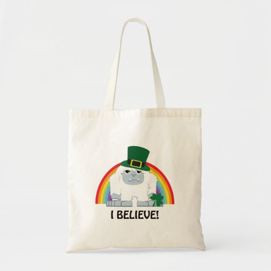 Geloof me. Leprechaun Yeti Tote Bag (Voorkant)