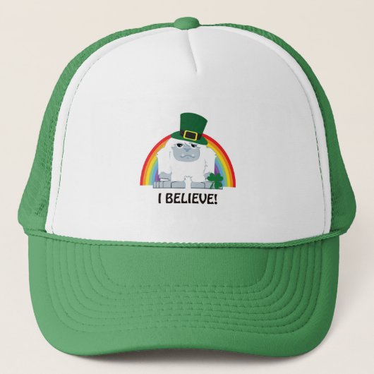 Geloof me. Leprechaun Yeti Trucker Pet (Voorkant)