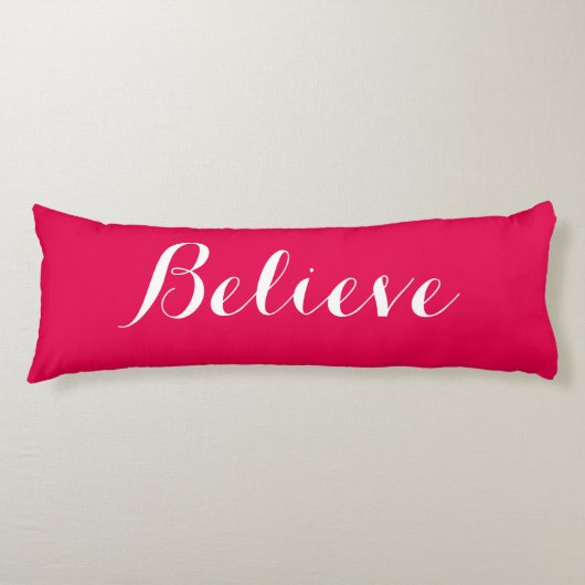 Geloof me Merry Kerstroodbody Pillow Lichaamskussen (Voorkant)