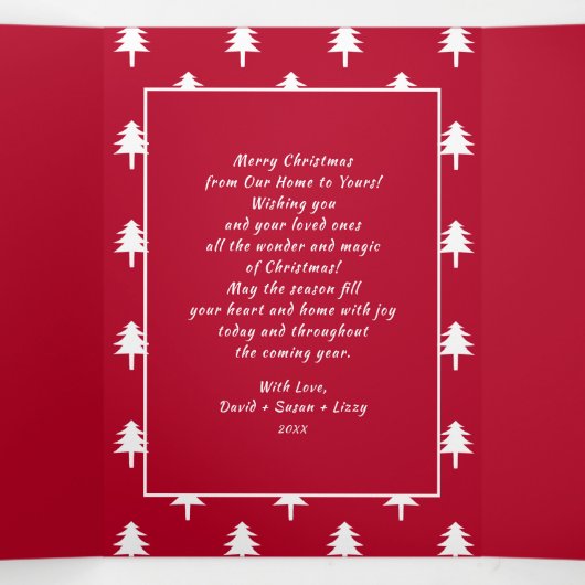 Geloof me. Multi Photo Holiday Tri-Fold Kaart (Binnenkant midden)