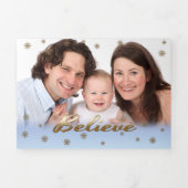 Geloof me. Multi Photo Tri-Fold Kerstmis Kaart (Cover)
