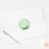Geloof me. Pasen Yeti Ronde Sticker (Envelop)