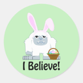 Geloof me. Pasen Yeti Ronde Sticker