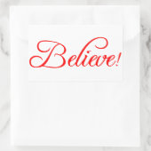 Geloof me..png rechthoekige sticker (Tas)
