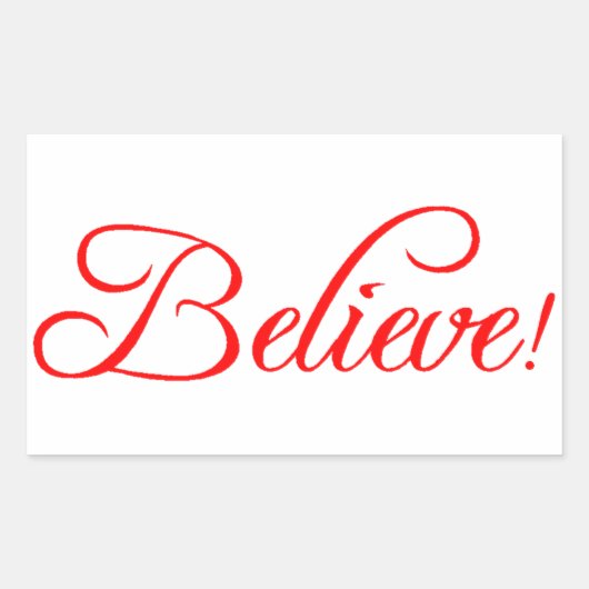 Geloof me..png rechthoekige sticker (Voorkant)