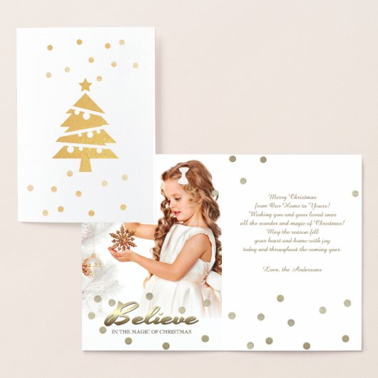 Geloof me. Real Folie Luxury Custom Photo Card Kaarten (Display)