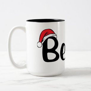 Geloof me, Santa hat koffiekoffie mok. Tweekleurige Koffiemok