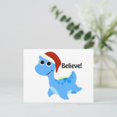 Geloof me! Santa Nessie Feestdagenkaart (Staand voorkant)