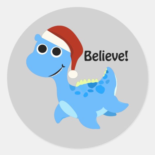 Geloof me! Santa Nessie Ronde Sticker (Voorkant)