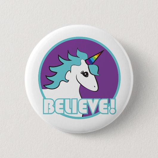 Geloof me! Unicorn Ronde Button 5,7 Cm (Voorkant)