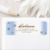 Geloof me. Vakantievelden retourneren Etiket (Insitu)