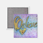 Geloof me Word Art Heart Custom Fridge Magnets Magneet (Voorkant / Achterkant)